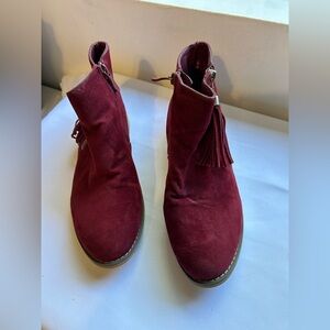 Elegant Burgundy Ankle Booties